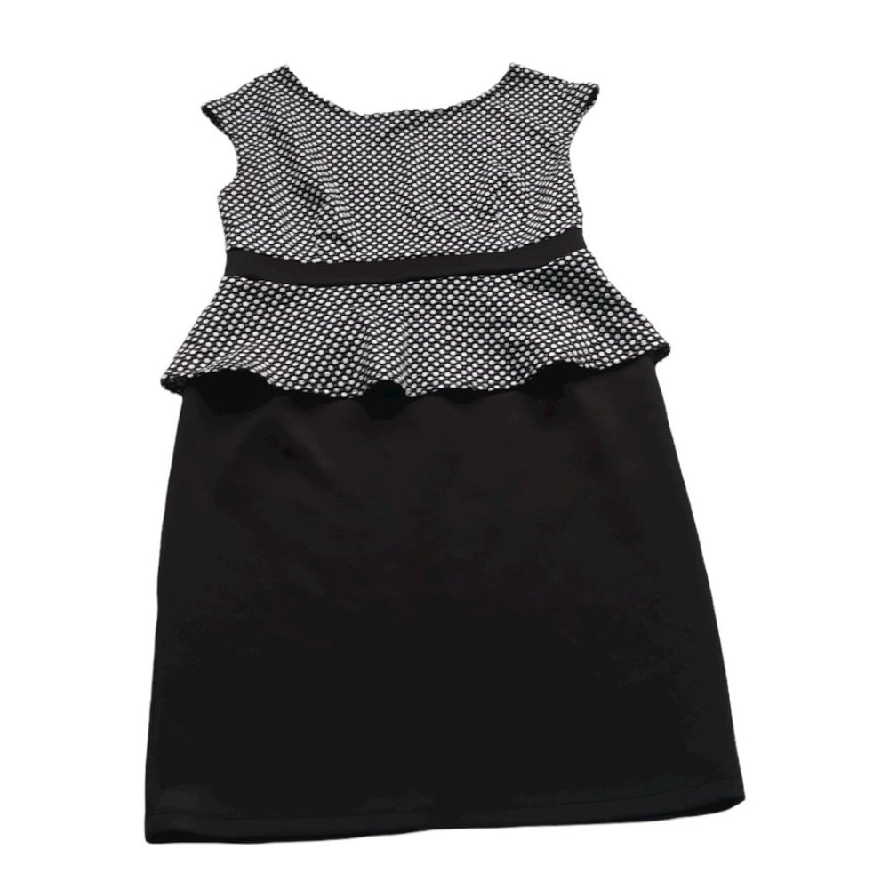 STUDIO women's dress black with white balls, Size 6P